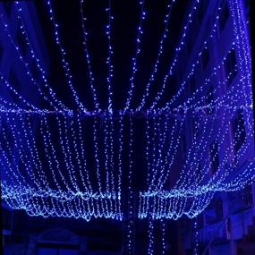 img 2 attached to 🔵 Blue Vofler String Lights - 300 LEDs, UL Listed, Weatherproof, 8 Modes - Perfect Decorative Lighting for Bedroom, Patio, Indoor/Outdoor, Home, Kids, Halloween, Christmas, Xmas Tree, Holiday Party - 100 ft/30M