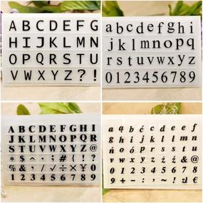 img 1 attached to 💌 Kwan Crafts 4 Sheets of Clear Stamps: English Alphabet, Capital & Lowercase Letters, Numbers - Ideal for Card Making, Decoration, and Scrapbooking