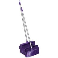 🧹 remco 62508 lobby dustpan with broom: purple polypropylene/polyester/aluminum, 7"x14" bin, 37" handle - high-quality cleaning combo logo