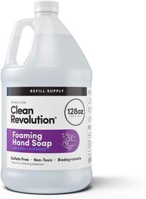 img 4 attached to 🧼 128 Fl. Oz Clean Revolution Foaming Hand Soap Refill: Ready-to-Use Formula with Natural Lavender Fragrance