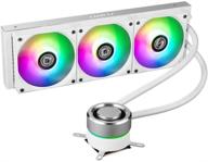 💦 lian li ga360a белый rgb aio360 - тройной жидкостный охладитель цп с тремя 120мм адресуемыми rgb вентиляторами. логотип