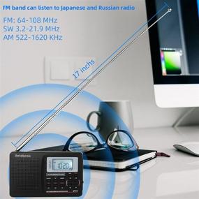 img 3 attached to 📻 Retekess V111 Portable Digital Shortwave Radio with Stereo Voice, Battery Operation, Favorite Key, Earphone, and Digital Alarm Clock for Hiking and Walking