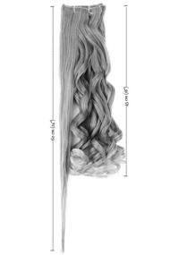 img 1 attached to 👱 PRETTYSHOP XXL Full Head Set 7 pcs 24&#34; Clip In Hair Extensions Hairpiece Wavy Heat-Resisting Natural Blond - Delivers Elegant Volume and Length Instantly