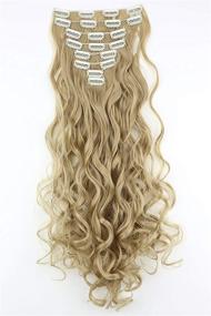 img 2 attached to 👱 PRETTYSHOP XXL Full Head Set 7 pcs 24&#34; Clip In Hair Extensions Hairpiece Wavy Heat-Resisting Natural Blond - Delivers Elegant Volume and Length Instantly