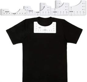 img 1 attached to 👕 Tshirt Ruler Guide 4 PCS with Vinyl Paper: The Ultimate Heat Press Placement Tool for Perfect Tshirt Alignment and DIY Designs