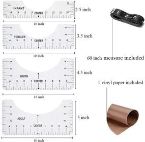 img 3 attached to 👕 Tshirt Ruler Guide 4 PCS with Vinyl Paper: The Ultimate Heat Press Placement Tool for Perfect Tshirt Alignment and DIY Designs