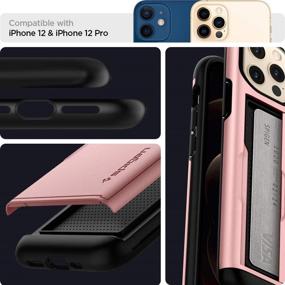 img 2 attached to 📱 Spigen Slim Armor CS iPhone 12/12 Pro Case (2020) - Stylish Rose Gold Edition