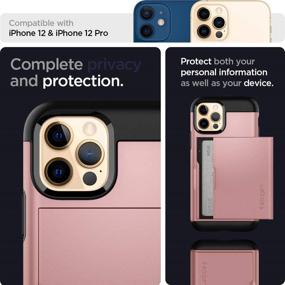 img 1 attached to 📱 Spigen Slim Armor CS iPhone 12/12 Pro Case (2020) - Stylish Rose Gold Edition