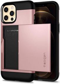 img 4 attached to 📱 Spigen Slim Armor CS iPhone 12/12 Pro Case (2020) - Stylish Rose Gold Edition