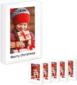img 4 attached to 🖼️ Charming Umtiti 2×3 Mini Acrylic Picture Frames – Set of 6 Adorable Polaroid Frames for Instant Photos