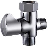 🚽 luxe bidet metal t-adapter with shut-off valve, winged 3-way tee connector, chrome finish, optimized for luxe neo bidets logo