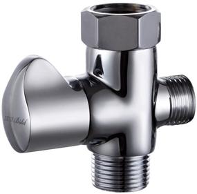 img 4 attached to 🚽 Luxe Bidet Metal T-adapter with Shut-off Valve, Winged 3-way Tee Connector, Chrome Finish, optimized for Luxe Neo Bidets