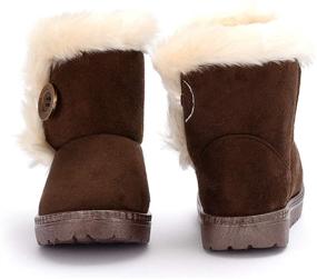 img 1 attached to 👢 JUDBF Winter Button Boots - Toddler Boys' Shoes for Optimal SEO