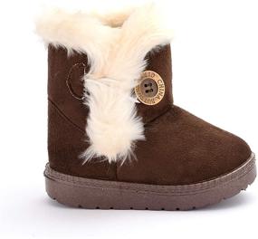 img 3 attached to 👢 JUDBF Winter Button Boots - Toddler Boys' Shoes for Optimal SEO