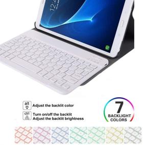 img 1 attached to 🔑 Rose Gold Slim Leather Keyboard Case for Samsung Galaxy Tab S6 - Folio Stand Cover with Backlit Detachable Wireless Bluetooth Keyboard - Designed for SM-T860 10.5 inch 2019