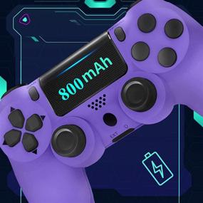 img 2 attached to 🎮 Wireless Controller for Playstation 4 - Wiv77, Compatible with PS4, Pa4 Remote Mando, 800mAh Battery Game Joystick for Girls, Kids, Men - Cheap New Electric Purple Gamepad, Non-Original Controles