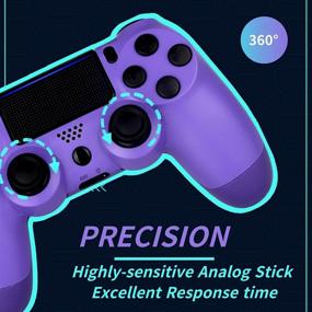 img 1 attached to 🎮 Wireless Controller for Playstation 4 - Wiv77, Compatible with PS4, Pa4 Remote Mando, 800mAh Battery Game Joystick for Girls, Kids, Men - Cheap New Electric Purple Gamepad, Non-Original Controles