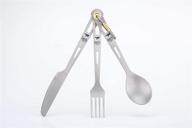 🍴 keith titanium ti5310 3-piece cutlery set: includes custom pouch for enhanced portability логотип