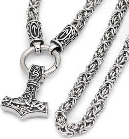 img 3 attached to GuoShuang Pendant Necklace Stainless Valknut Boys' Jewelry