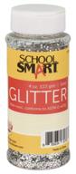 silver craft glitter: school smart, 4 ounce jar for stunning art projects logo