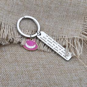 img 1 attached to BAUNA Alice Keychain - Cartoon Pink 🐱 Cat Gift for Graduates and Best Friends Forever (BFF)