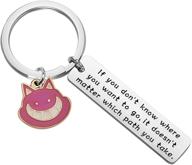 bauna alice keychain - cartoon pink 🐱 cat gift for graduates and best friends forever (bff) logo