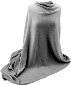 img 4 attached to Jet Bo Cashmere Travel Blanket Women's Accessories for Scarves & Wraps
