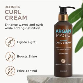 img 2 attached to 🌟 ARGAN MAGIC Defining Curl Cream - Enhancing Waves and Curls with Definition, Conditioning, Detangling, and Frizz Reduction - Paraben Free (8.5 Ounce / 250 Milliliter)
