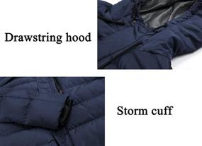 img 1 attached to Men's Winter Puffer Jacket with Hood - Thick Windproof Quilted & Long Design