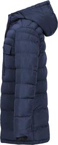 img 3 attached to Men's Winter Puffer Jacket with Hood - Thick Windproof Quilted & Long Design