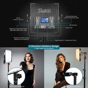 img 1 attached to 📸 Enhance Your Photography & Video with Switti 2-Pack LED Video Light: Dimmable Bi-Color 3000K-8000K CRI96+, Perfect for Studio Portrait, Product Photography, YouTube Recording & Outdoor Shooting