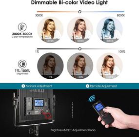 img 2 attached to 📸 Enhance Your Photography & Video with Switti 2-Pack LED Video Light: Dimmable Bi-Color 3000K-8000K CRI96+, Perfect for Studio Portrait, Product Photography, YouTube Recording & Outdoor Shooting