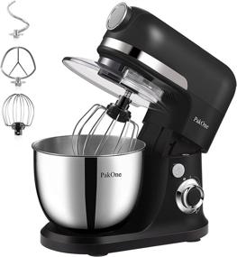 img 4 attached to 🍳 BONISO Stand Mixer: 6.5-QT 800W 6-Speed Tilt-Head Food Mixer with Dough Hook, Wire Whip & Beater - Efficient Kitchen Electric Mixer