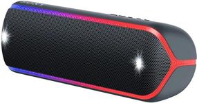 img 3 attached to Sony SRS-XB32 Портативная колонка с Bluetooth: компактная беспроводная вечеринка с многоцветными огнями и мигающей стробоскопом - улучшенное звучание для телефонных звонков - водонепроницаемые и ударопрочные Bluetooth колонки - черного цвета.