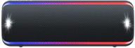 sony srs-xb32 портативная колонка с bluetooth: компактная беспроводная вечеринка с многоцветными огнями и мигающей стробоскопом - улучшенное звучание для телефонных звонков - водонепроницаемые и ударопрочные bluetooth колонки - черного цвета. логотип