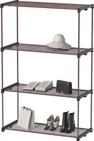 img 3 attached to 🗂️ Organize with Ease: SimpleHouseware 4 Tiers Wire Shelving Storage Rack in Bronze