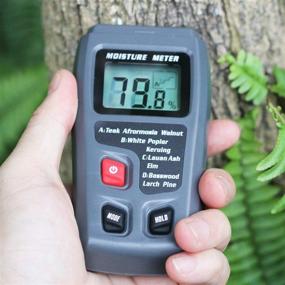 img 2 attached to 🌲 EMT01 Digital Wood Moisture Meter Handheld 2 Pins Timber Lumber Damp Humidity Detector Tester with Large LCD Display - Bside