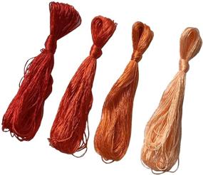 img 1 attached to Qililandiy Natural 100% Mulberry Silk Floss Handmade Embroidery Woven Jewelry Threads DIY Kit - 12 Vibrant Colors