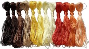 img 4 attached to Qililandiy Natural 100% Mulberry Silk Floss Handmade Embroidery Woven Jewelry Threads DIY Kit - 12 Vibrant Colors