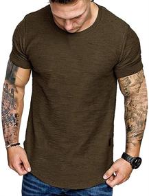 img 2 attached to Fashion Muscle Workout Athletic Cotton Men's Clothing in T-Shirts & Tanks