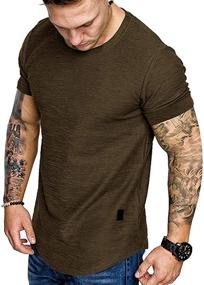 img 4 attached to Fashion Muscle Workout Athletic Cotton Men's Clothing in T-Shirts & Tanks