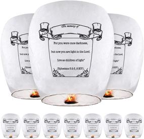 img 4 attached to 🏮 JAEP Floating Chinese Lanterns (10Pcs) with Ephesians Verse – Sky Memorial Release - Eco-Friendly and Biodegradable - Wedding, Wishing, Praying Chinese Lanterns for Better SEO