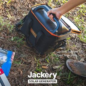 img 2 attached to 👜 Jackery Carrying Case Bag for Explorer 500 Portable Power Station - Black: Convenient Storage and Protection (E500Not Included)