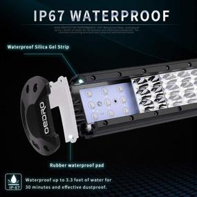 img 1 attached to 🔦 Enhance Your Outdoor Adventure with the oEdRo 9 Inch Tri-Row LED Light Bar - 108W Spot Flood Combo, Waterproof & Versatile for Off-Road Driving, Boats, Trucks, Jeeps, ATVs, and Motorcycles