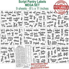 img 3 attached to Talented Kitchen 157 Script Pantry Labels – Organize Your Kitchen with 157 Water Resistant Food Label Stickers for Containers, Jars - Perfect Pantry Organization and Storage Solution (157-Script Pantry)