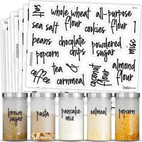 img 4 attached to Talented Kitchen 157 Script Pantry Labels – Organize Your Kitchen with 157 Water Resistant Food Label Stickers for Containers, Jars - Perfect Pantry Organization and Storage Solution (157-Script Pantry)