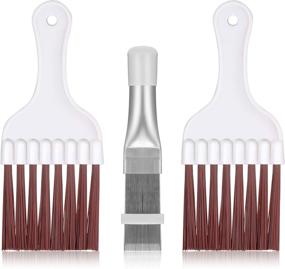 img 4 attached to 🧹 Efficient Stainless Steel Air Conditioner & Refrigerator Coil Cleaning Set - Includes 3-Piece Fin Cleaning Brush, Coil Cleaner Whisk Brush