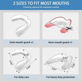 img 1 attached to 😁 MySmile 4-In-1 Moldable Mouth Guard - Professional Custom-Fit Dental Night Guard (6-Pack) with 2 Sizes Kit, Travel Hygiene Case, Molding Stick - Teeth Grinding, Athlete Protection, Whitening Tray