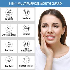 img 3 attached to 😁 MySmile 4-In-1 Moldable Mouth Guard - Professional Custom-Fit Dental Night Guard (6-Pack) with 2 Sizes Kit, Travel Hygiene Case, Molding Stick - Teeth Grinding, Athlete Protection, Whitening Tray