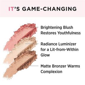 img 3 attached to Discover Your Most Beautiful You with IT Cosmetics Anti-Aging Matte Bronzer, Luminizer & Brightening Blush Palette - Infused with Hydrolyzed Collagen, Silk & Peptides - Includes How-To Guide